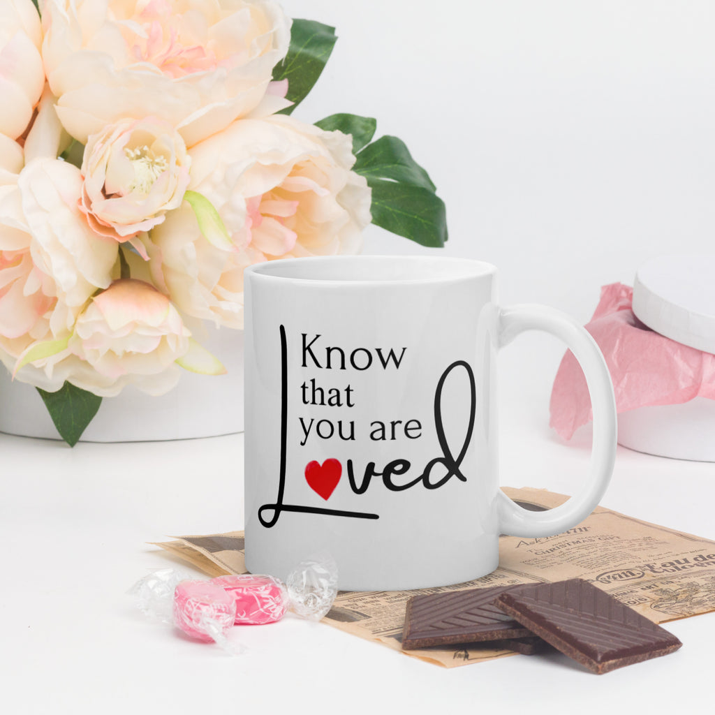 Know that you are loved - White glossy coffee/tea mug