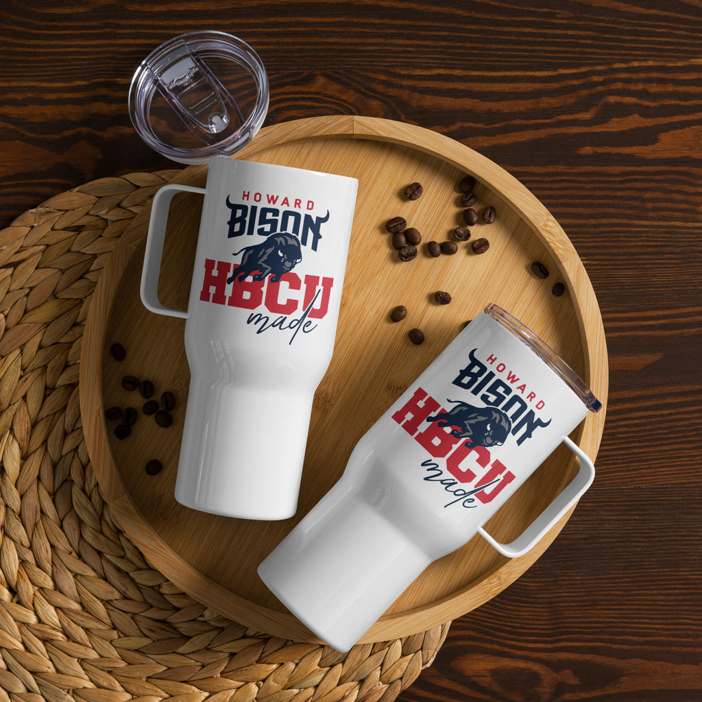 HU Bison HBCU - Travel mug with a handle
