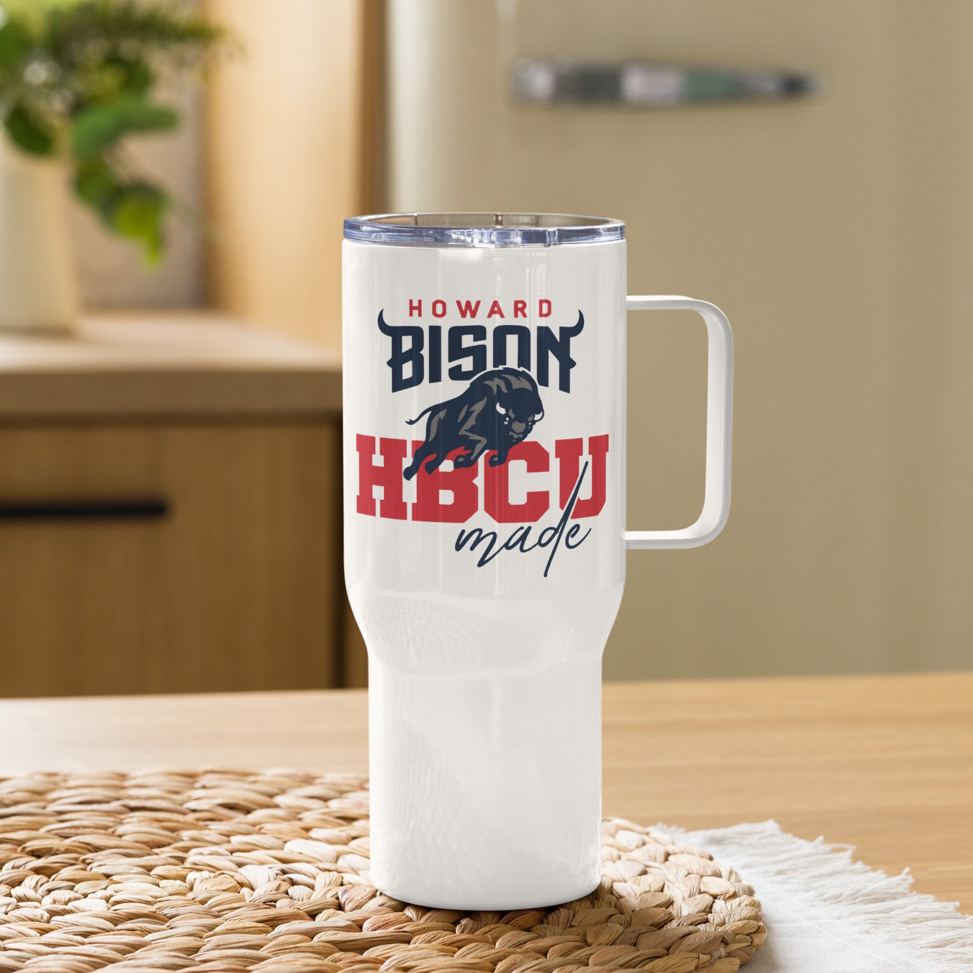 HU HBCU made - Travel mug with a handle