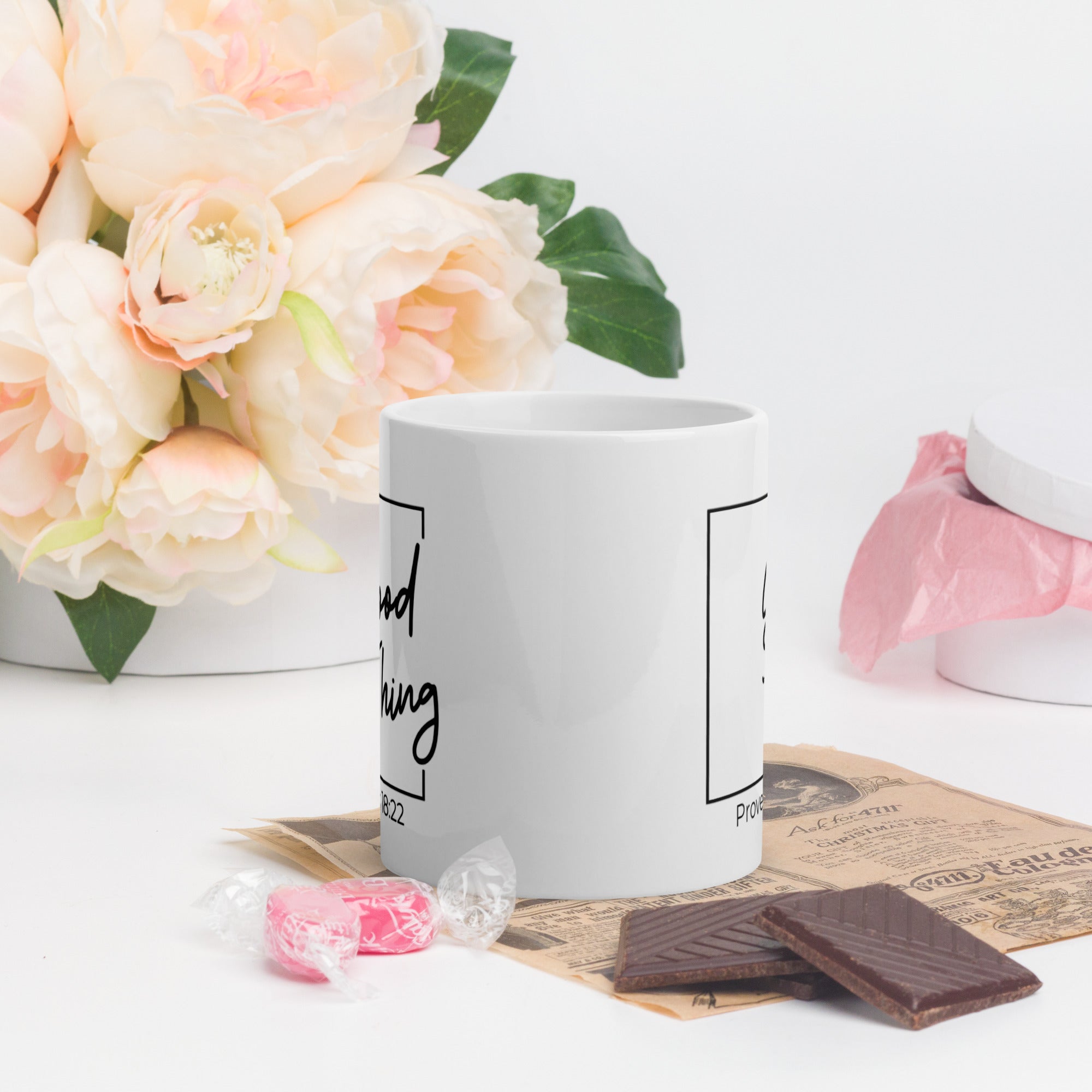 GOOD THING White glossy mug