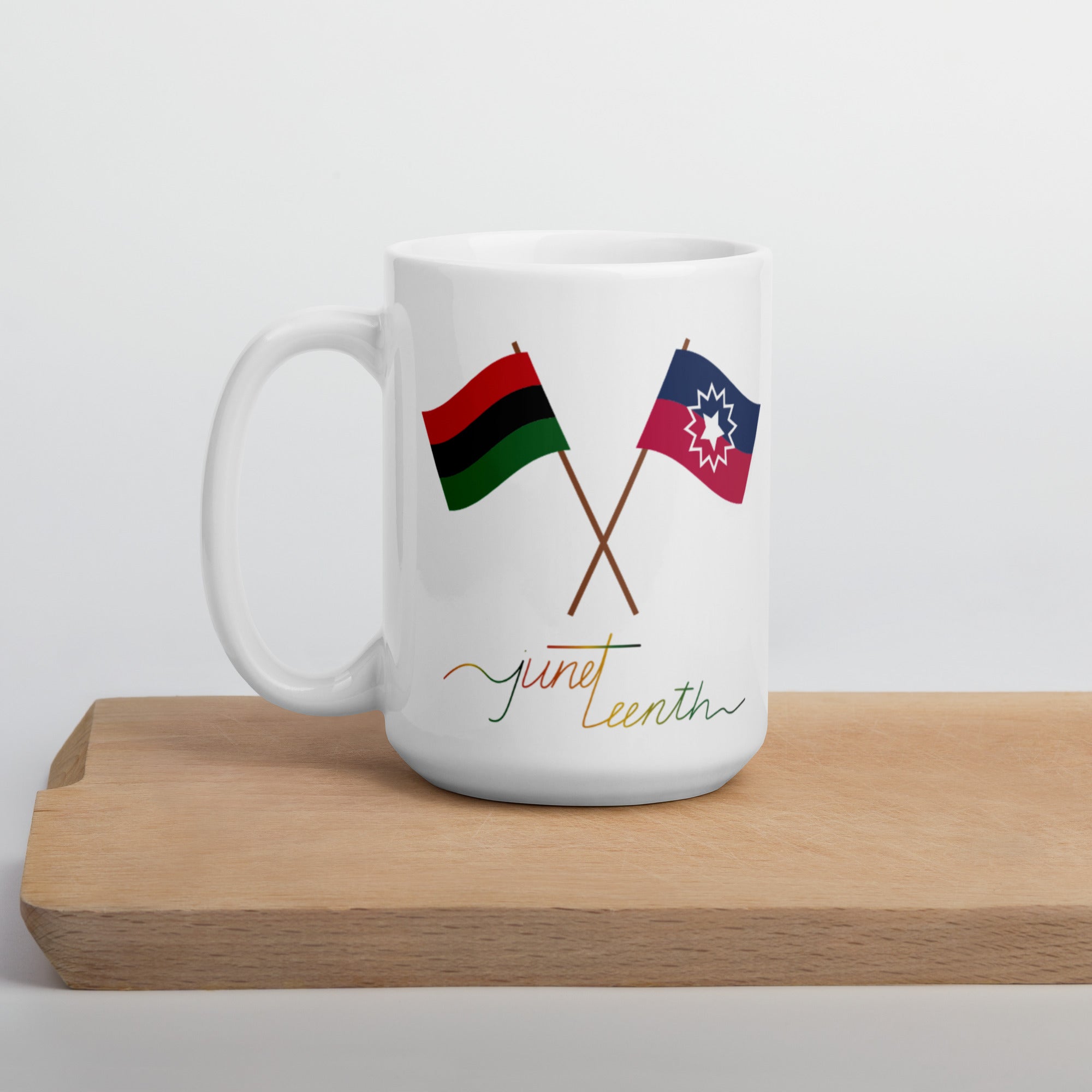 Juneteenth Flag!  White glossy mug