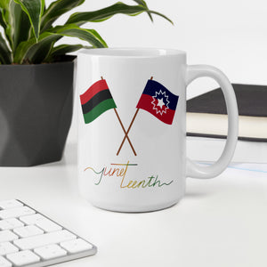 Juneteenth Flag!  White glossy mug