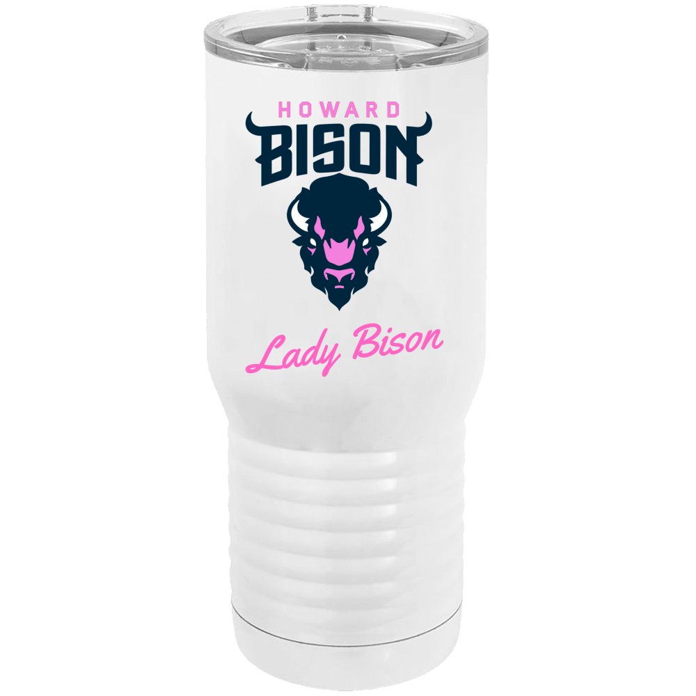 HU Lady Bison Polar Camel - 20-ounce Sublimatable Tumbler including Slide to close lid