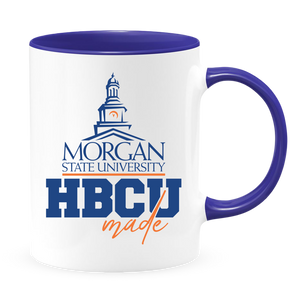 Morgan State HBCU MADE - 11 oz. Coffee Mug, White with Colored Inside and Handle