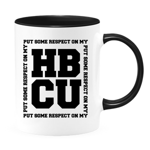 Respect my HBCU - 11 oz. Coffee Mug, White with Colored Inside and Handle