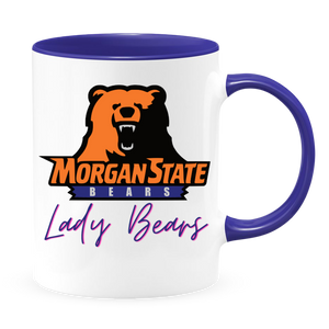 Morgan State Lady Bears (2) - Coffee Mug, White with Colored Inside and Handle