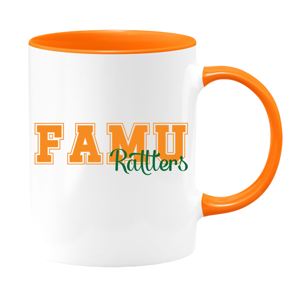 FAMU (RATTLERS 2) White with Colored Inside and Handle 11 oz. Coffee