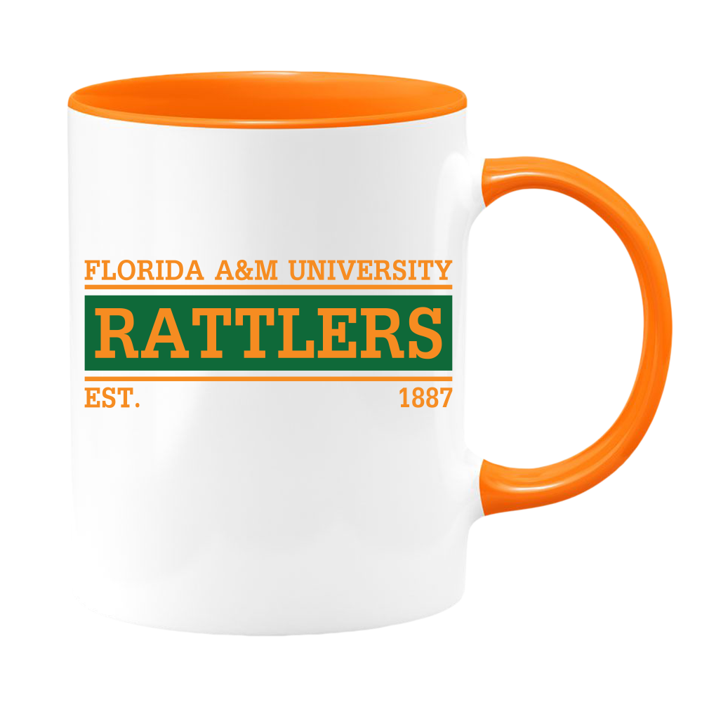 FAMU (RATTLERS) - White with Colored Inside and Handle 11 oz. Coffee mug