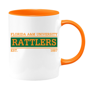 FAMU (RATTLERS) - White with Colored Inside and Handle 11 oz. Coffee mug
