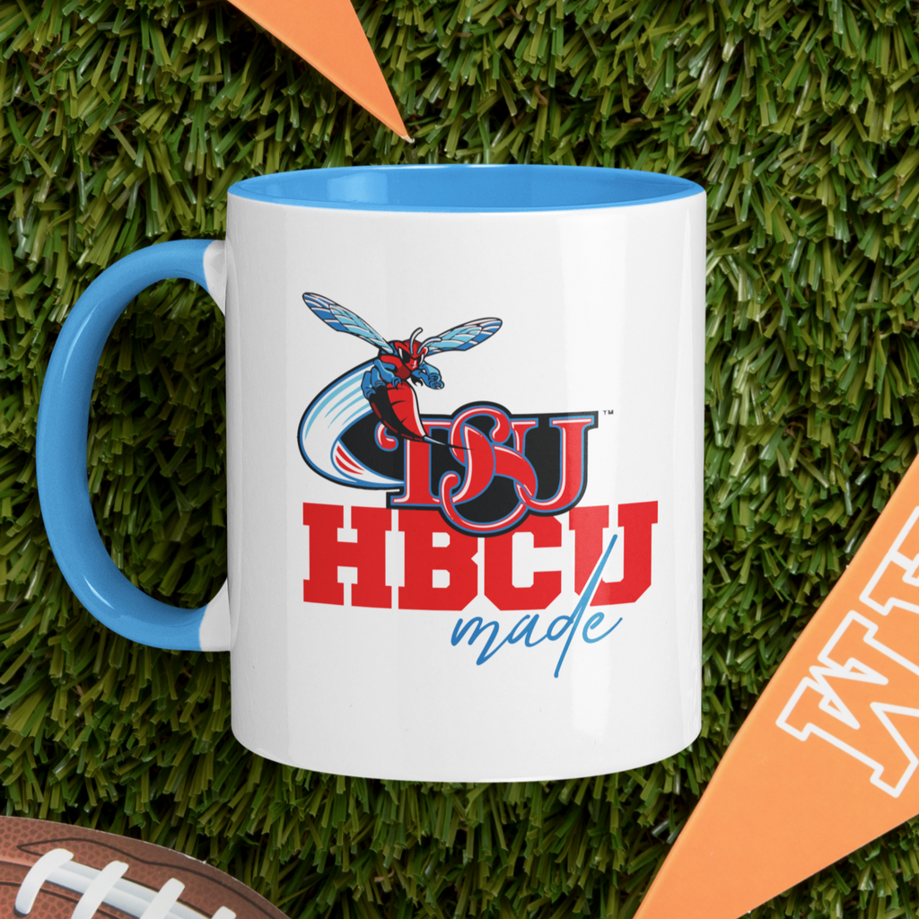 Delaware State HBCU - 15 oz. Coffee Mug, White with Colored Inside and Handle