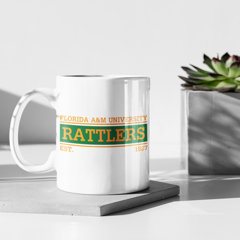 FAMU (RATTLERS) - White 15 oz. Coffee mug