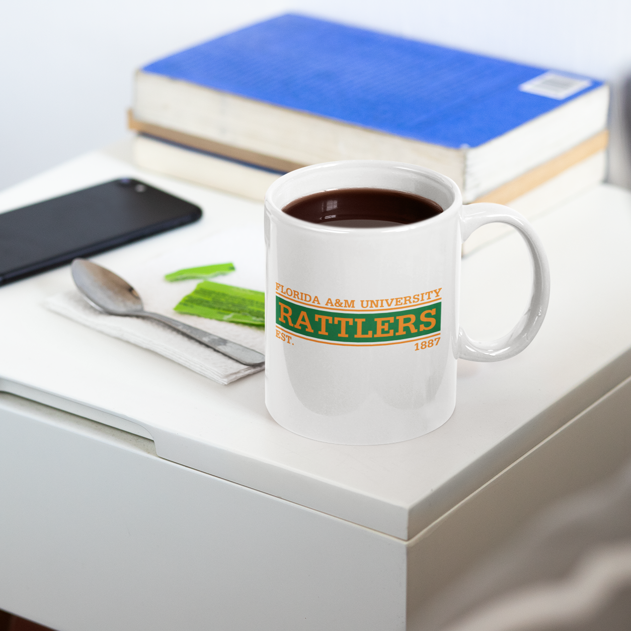 FAMU (Rattlers) - White 11 oz. Coffee mug