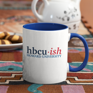 HBCUish Howard - White with Colored Inside and Handle 11oz. Coffee mug