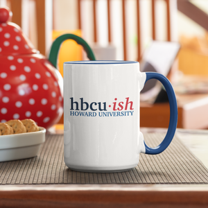 HBCUish Howard - White with Colored Inside and Handle 11oz. Coffee mug