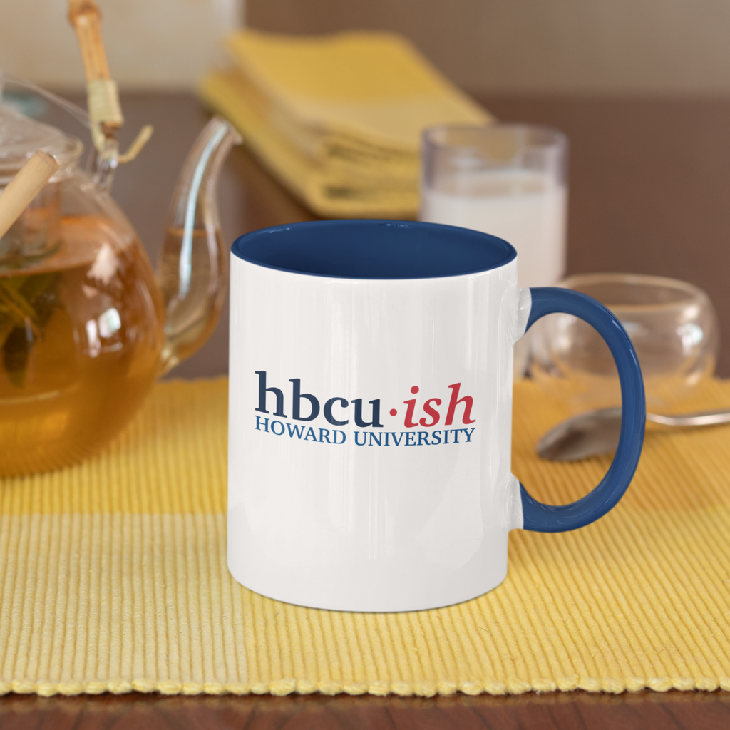 HBCUish Howard - White with Colored Inside and Handle 11oz. Coffee mug