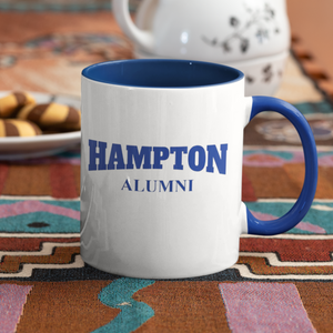 Hampton Alumni - White with Colored Inside and Handle 11 oz. Coffee mug