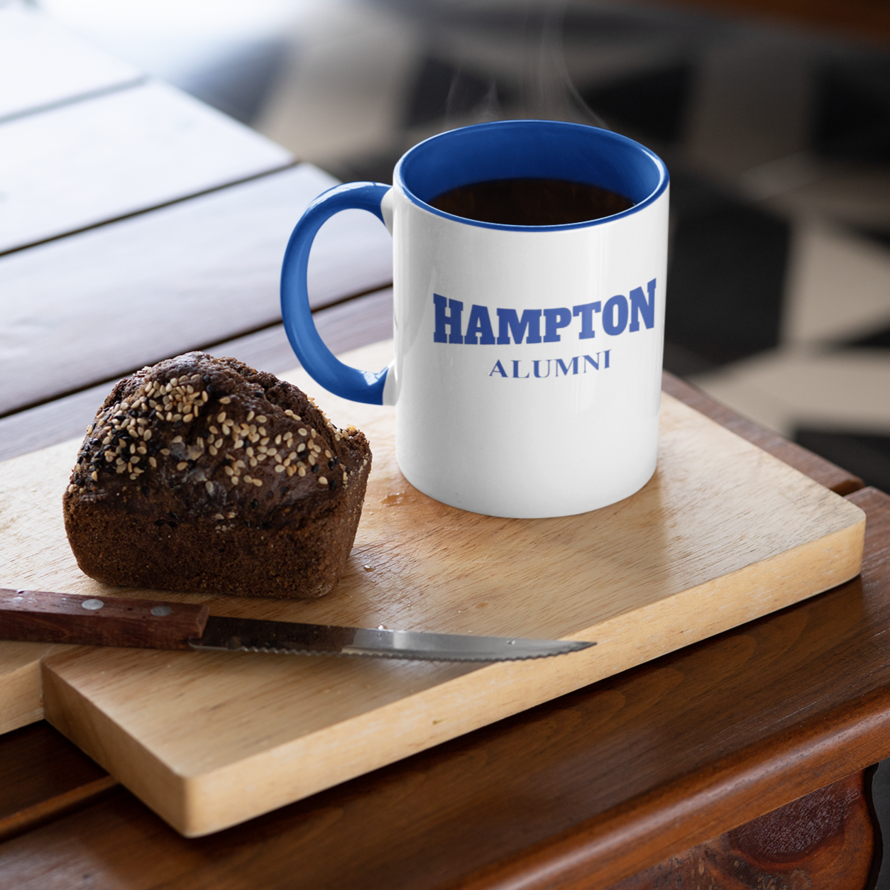 Hampton Alumni - White with Colored Inside and Handle 11 oz. Coffee mug