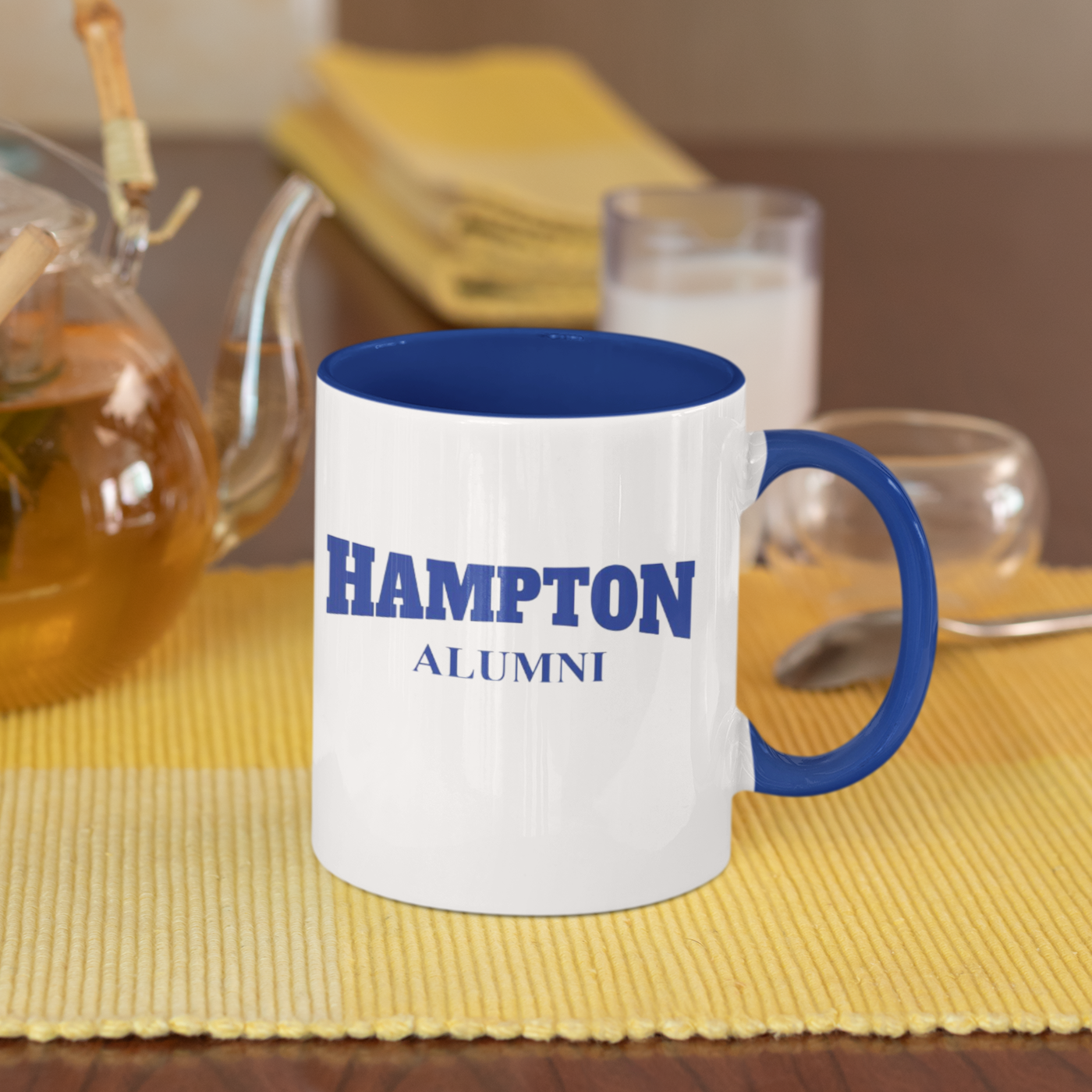 Hampton Alumni - White with Colored Inside and Handle 11 oz. Coffee mug