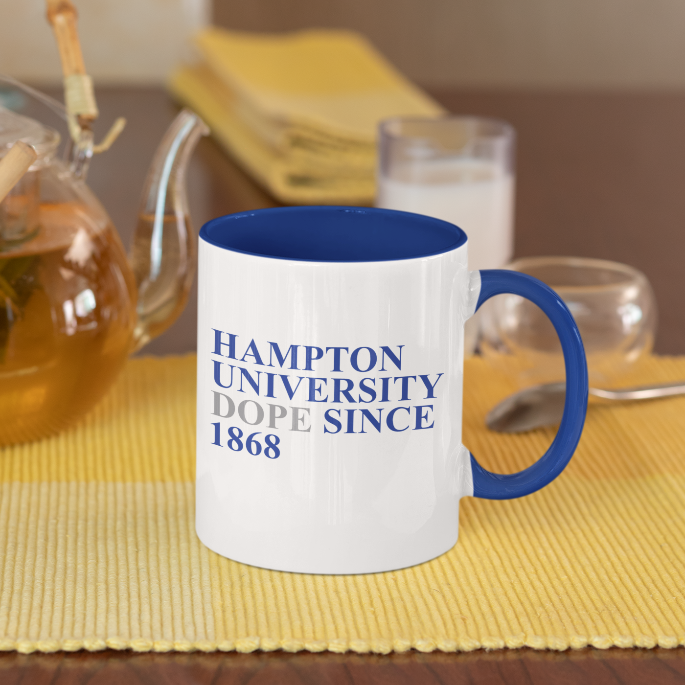 Hampton Dope Since - White with Colored Inside and Handle 11 oz. Coffee mug