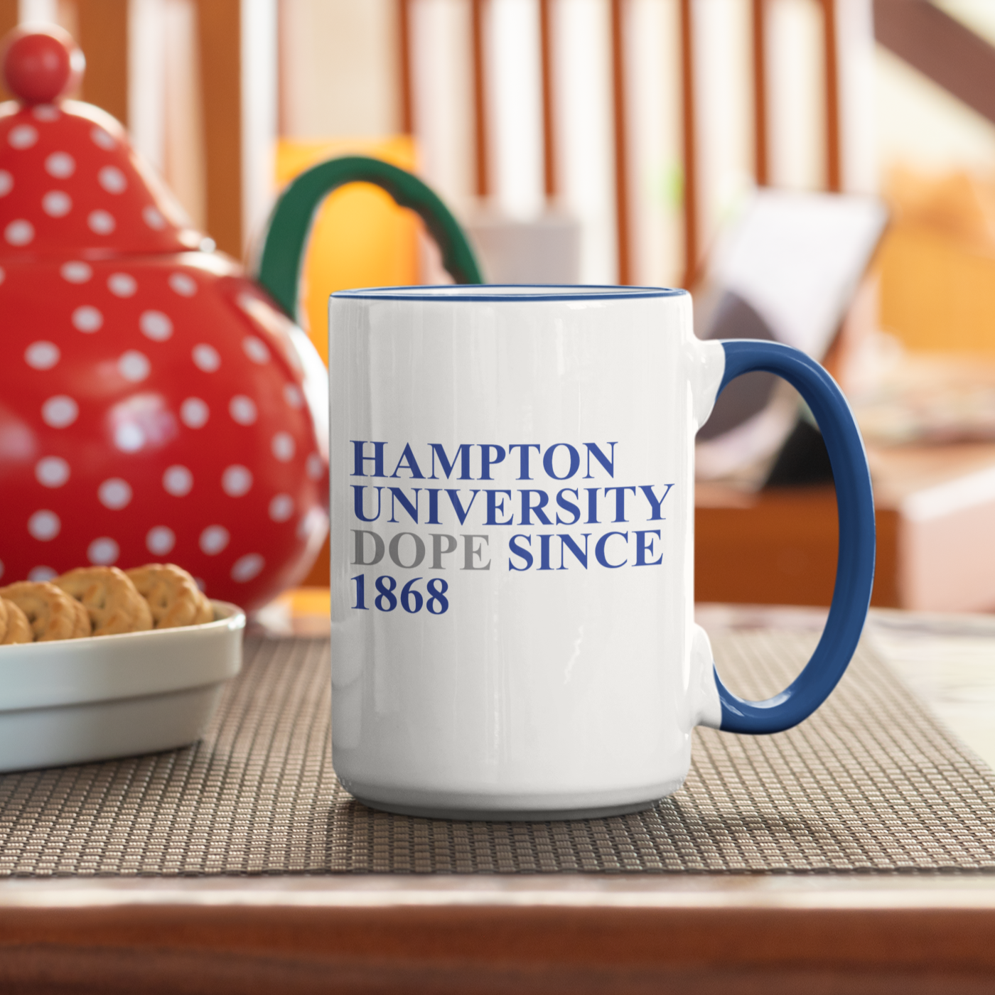 Hampton Dope Since - White with Colored Inside and Handle 11 oz. Coffee mug