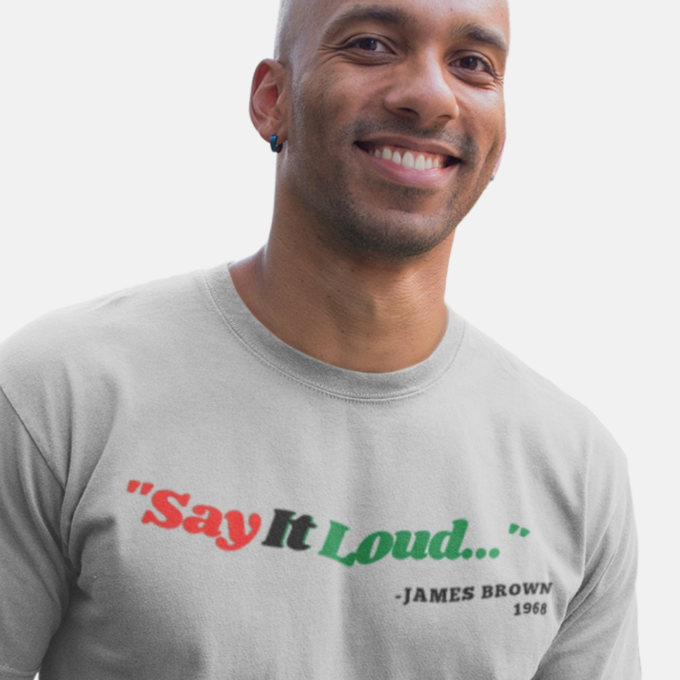 AP STUDIO  SAY IT LOUD Tシャツ SAY IT LOUD T shirt (Unisex/Gray or White) – BlackLove365 Collection