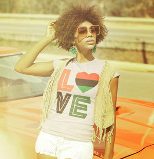 BlackLove365 Loveheart T (Women/Gray)