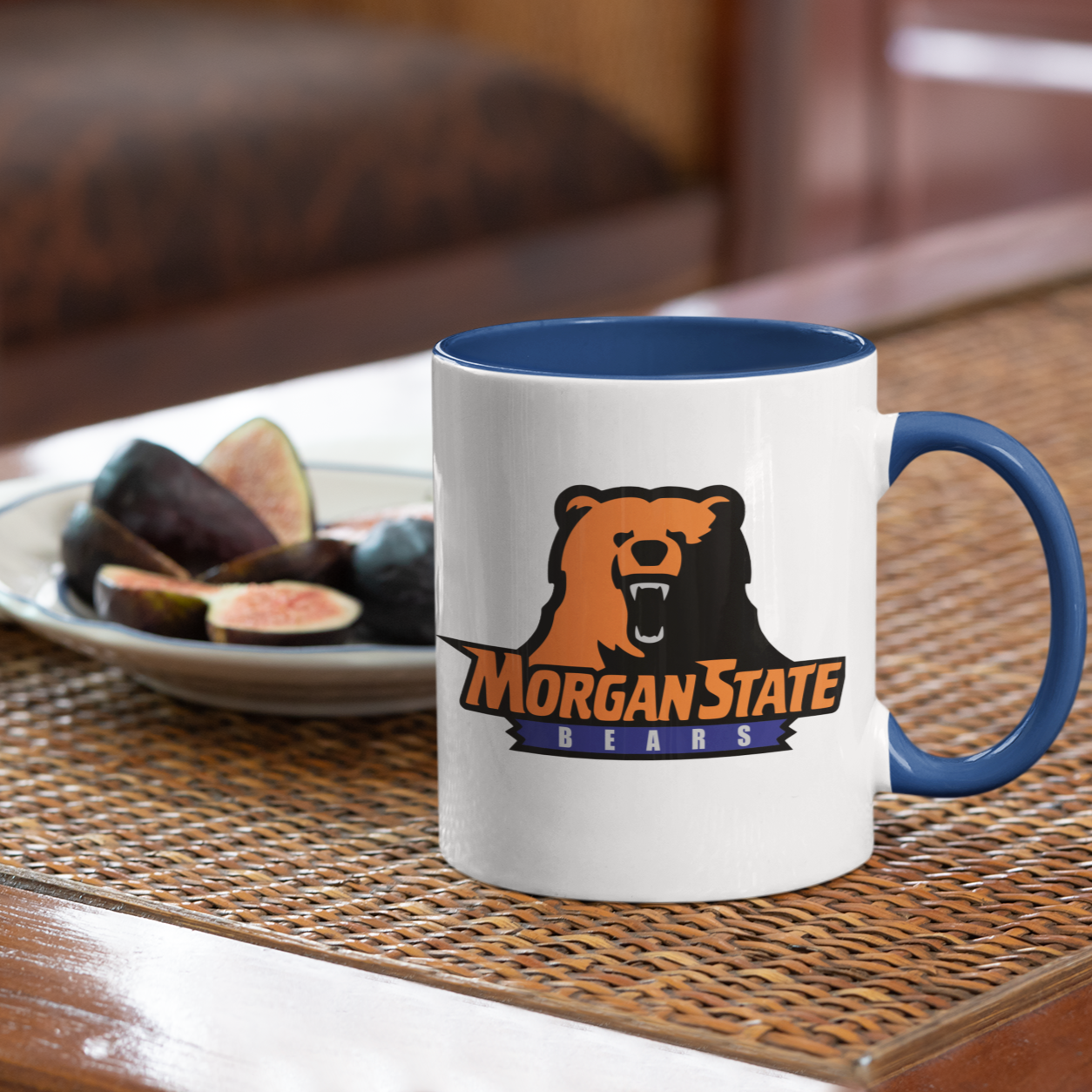 Morgan State Bears - 15 oz. White Coffee Mug, White with Colored Inside and Handle