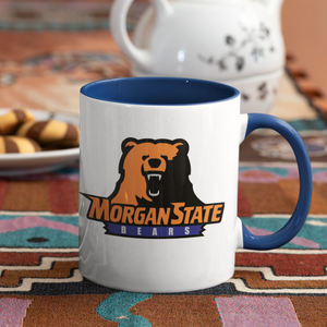 Morgan State Bears - 15 oz. White Coffee Mug, White with Colored Inside and Handle
