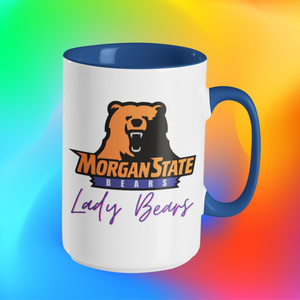 Morgan State Lady Bears (2) - 15 oz. Coffee Mug, White with Colored Inside and Handle