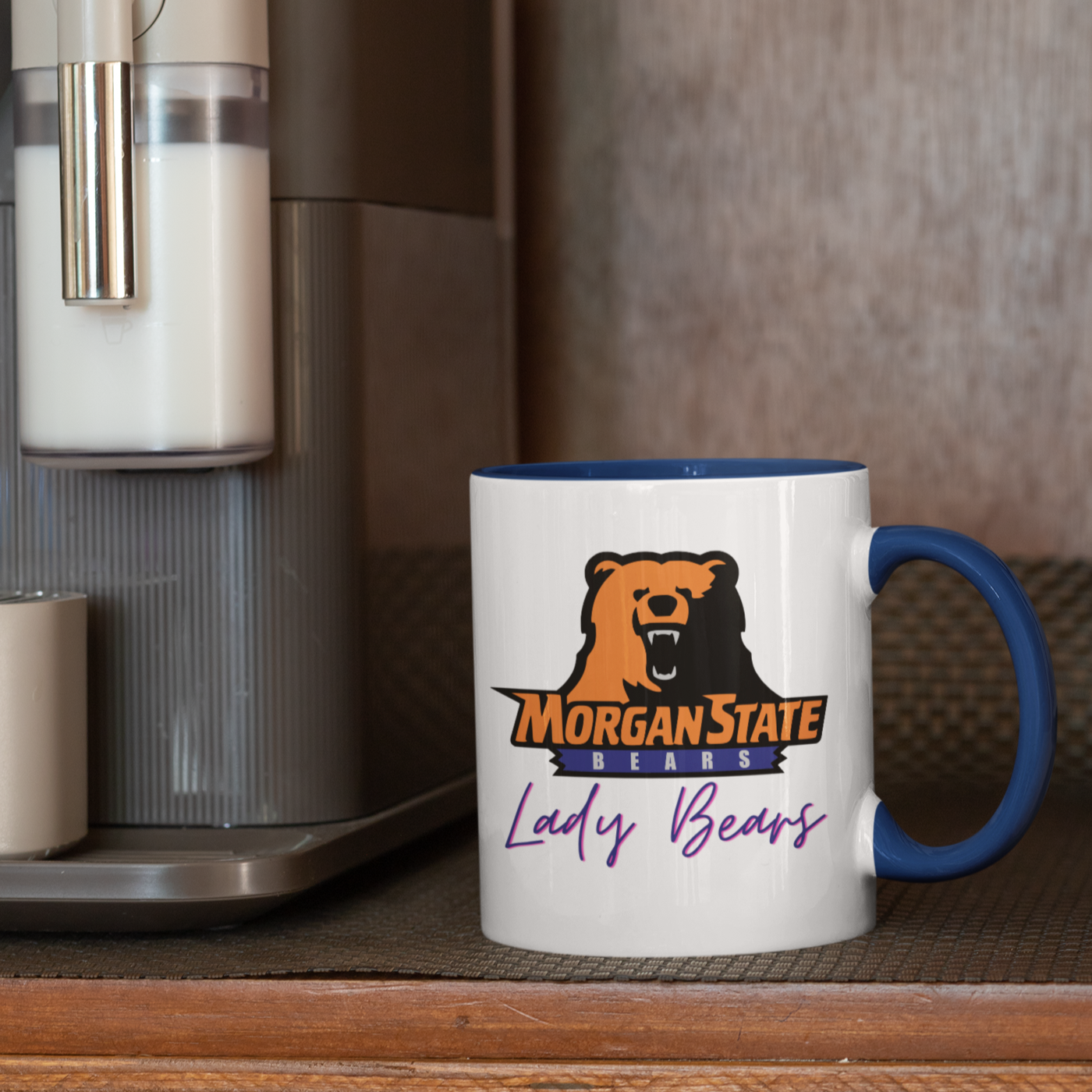 Morgan State Lady Bears (2) - 15 oz. Coffee Mug, White with Colored Inside and Handle