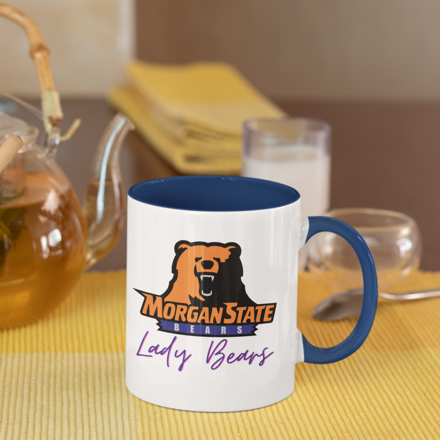 Morgan State Lady Bears (2) - Coffee Mug, White with Colored Inside and Handle
