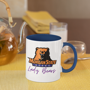 Morgan State Lady Bears (2) - 15 oz. Coffee Mug, White with Colored Inside and Handle