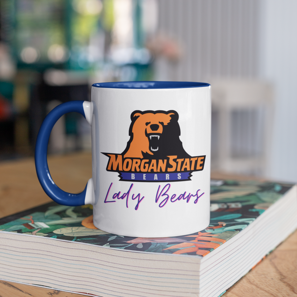 Morgan State Lady Bears (2) - 15 oz. Coffee Mug, White with Colored Inside and Handle