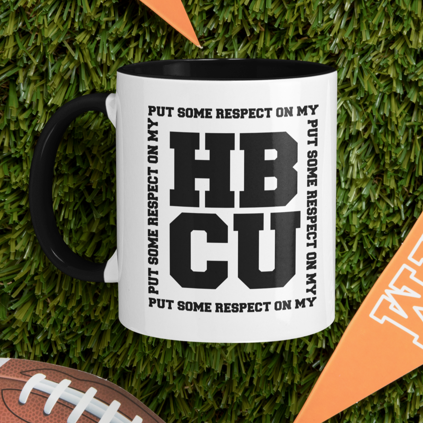 Respect my HBCU - 11 oz. Coffee Mug, White with Colored Inside and Handle