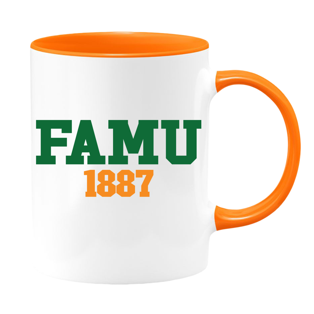 FAMU 1887 - White with Colored Inside and Handle 11 oz. Coffee mug