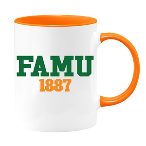 FAMU 1887 - White with Colored Inside and Handle 11 oz. Coffee mug