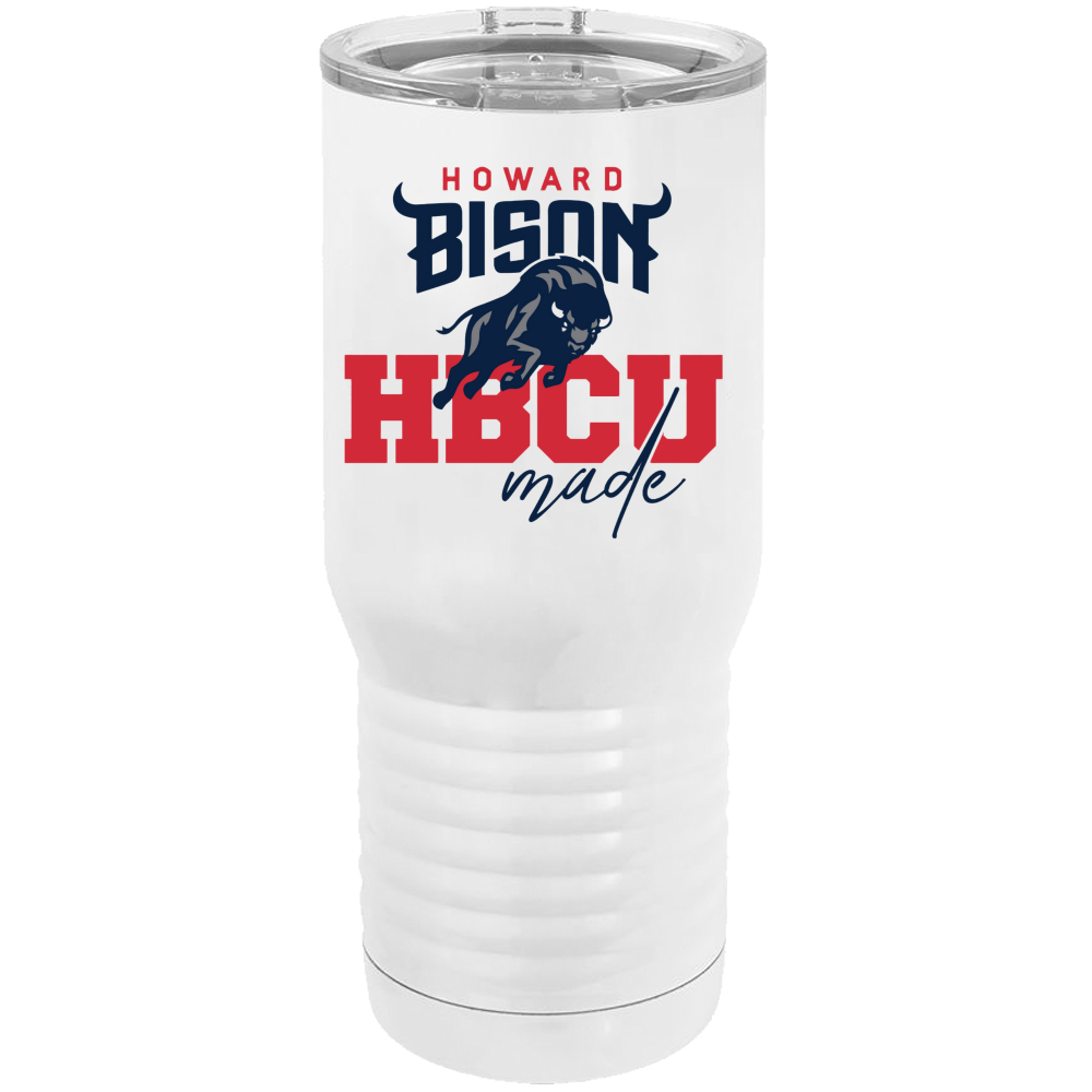 HBCU Made HU Polar Camel - 20-ounce Sublimatable Tumbler including Slide to close lid