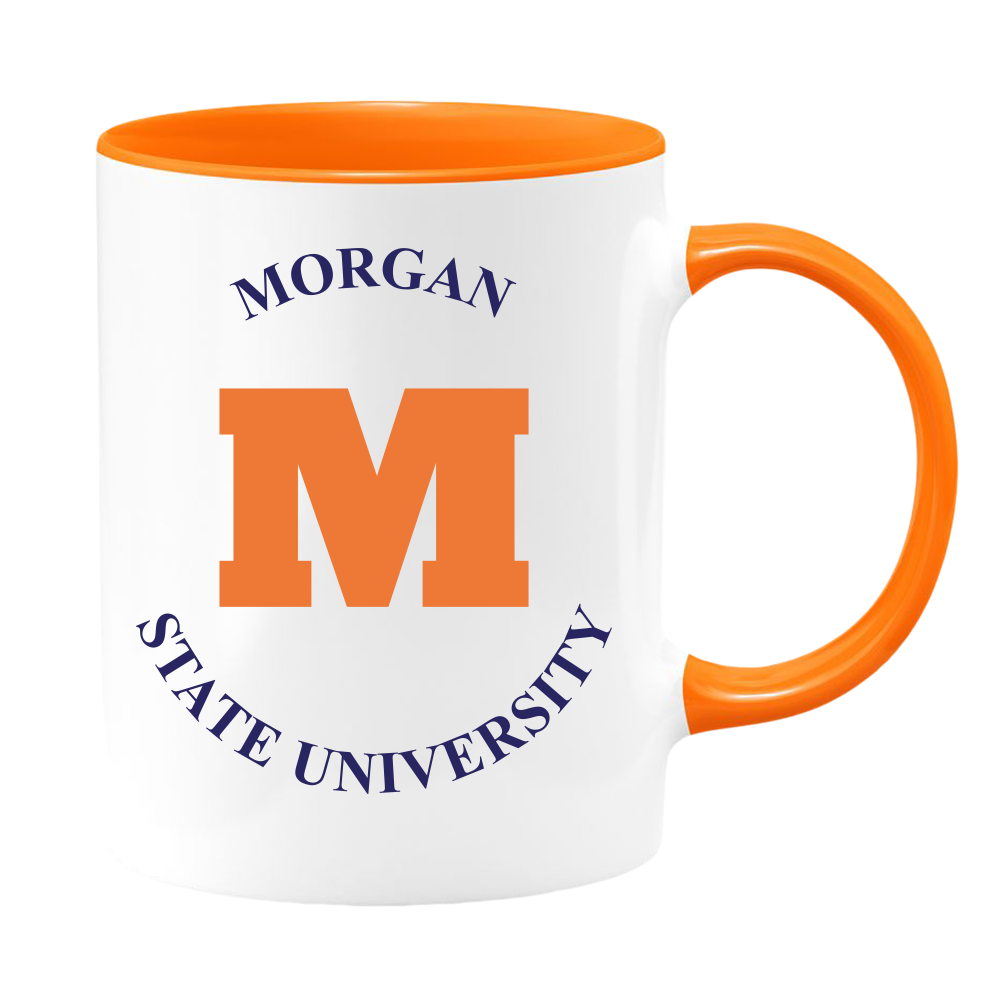 Morgan U - White with Colored Inside and Handle 15 oz. Coffee mug