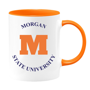 Morgan U - White with Colored Inside and Handle 15 oz. Coffee mug