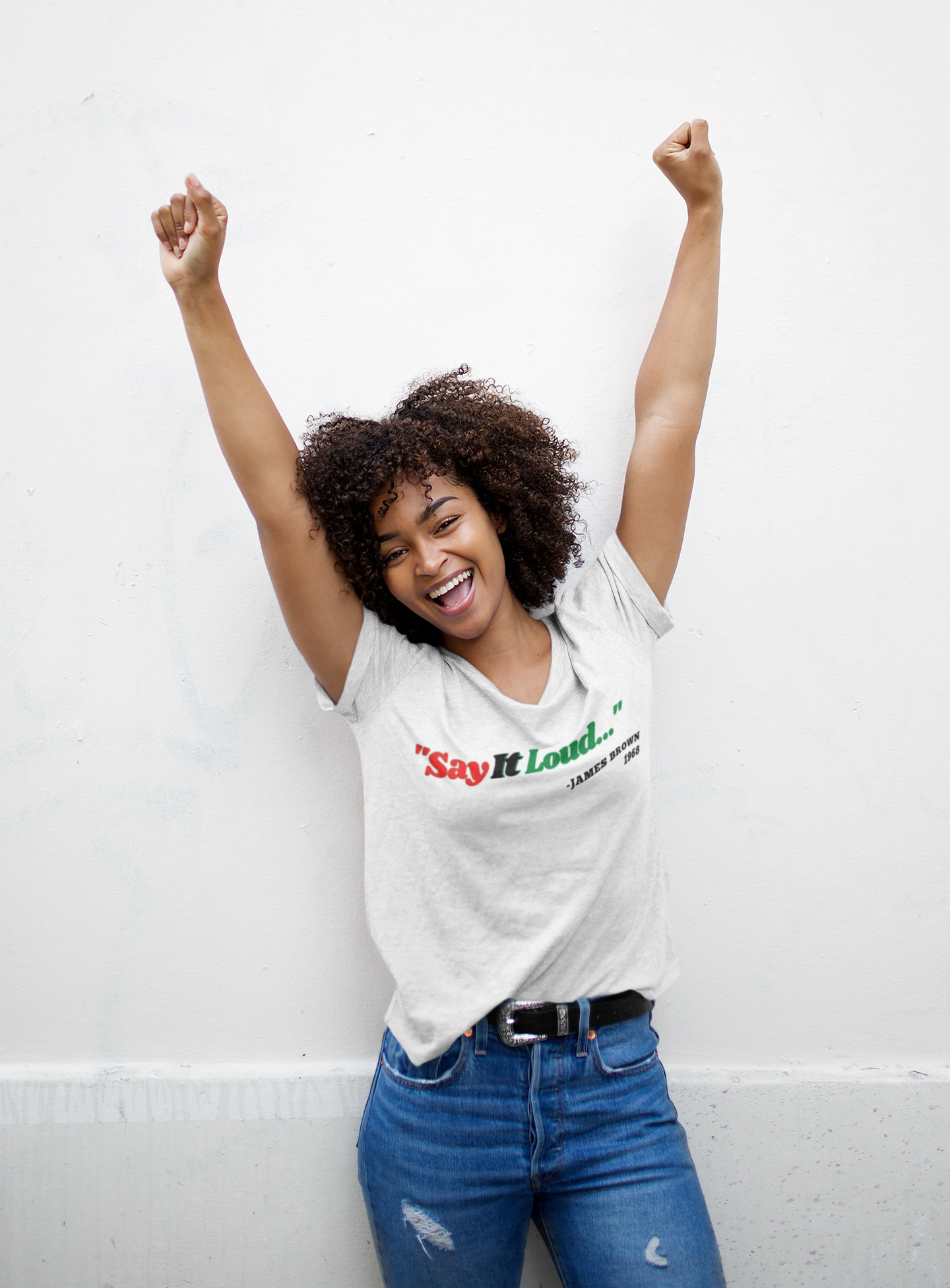 SAY IT LOUD T (Women/White or Gray)